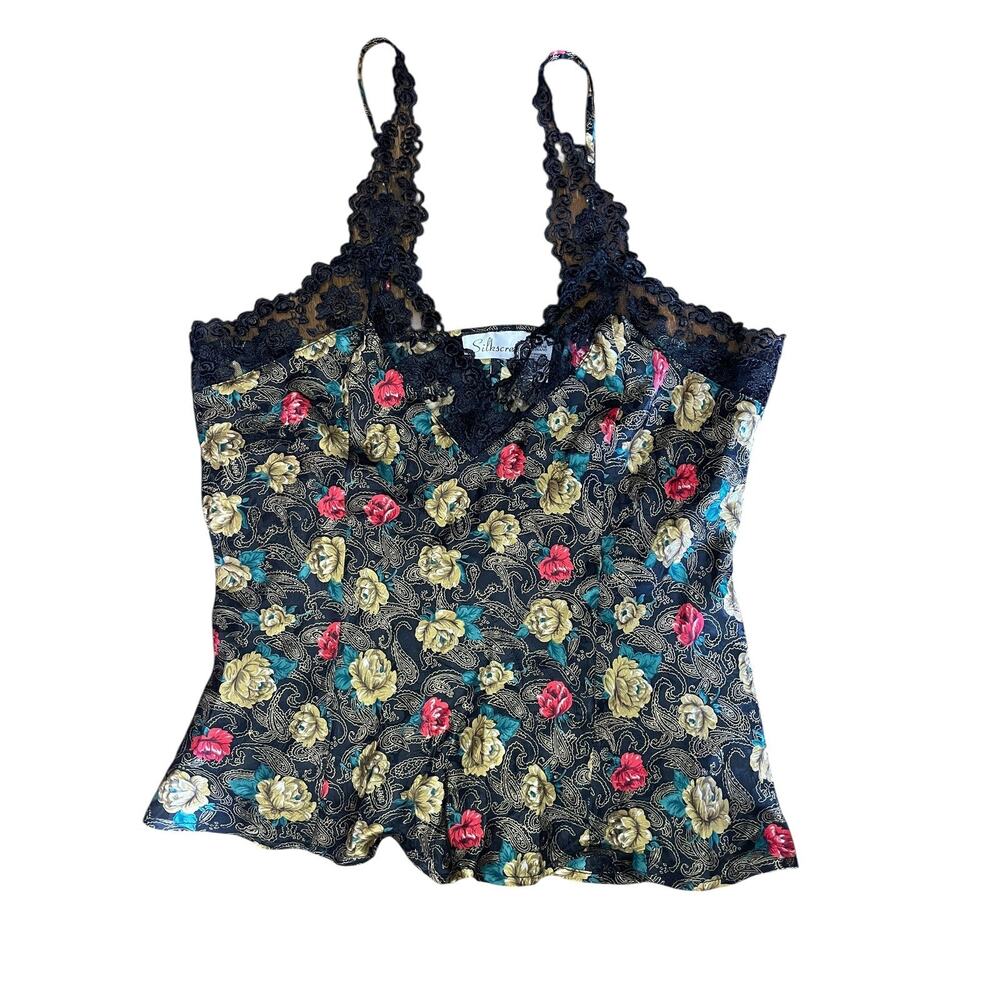 NWT Silk Floral Paisley Chemise Nighty Slip Top M Femme Lingerie Luxury Romantic